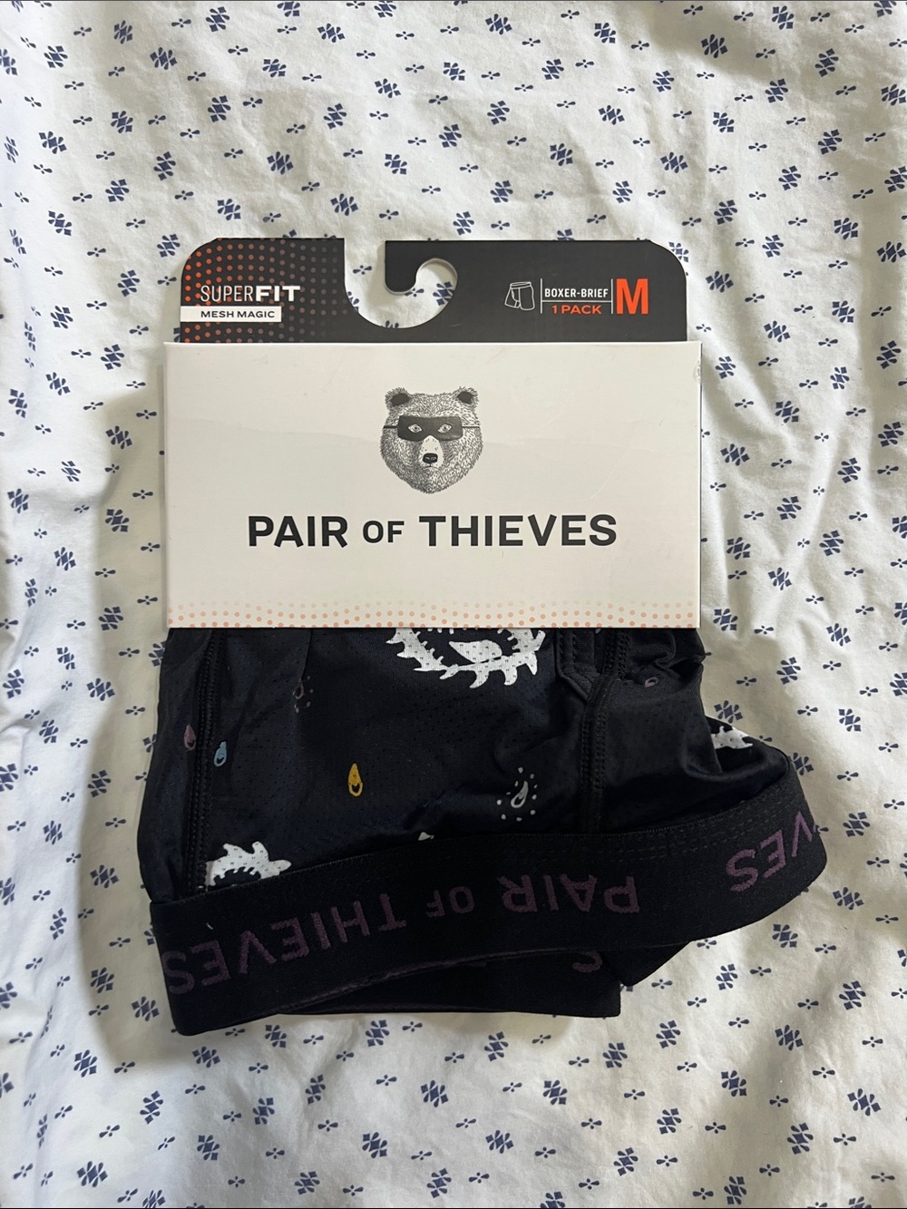 Pair of Thieves Men’s Black Printed Boxer Briefs - M